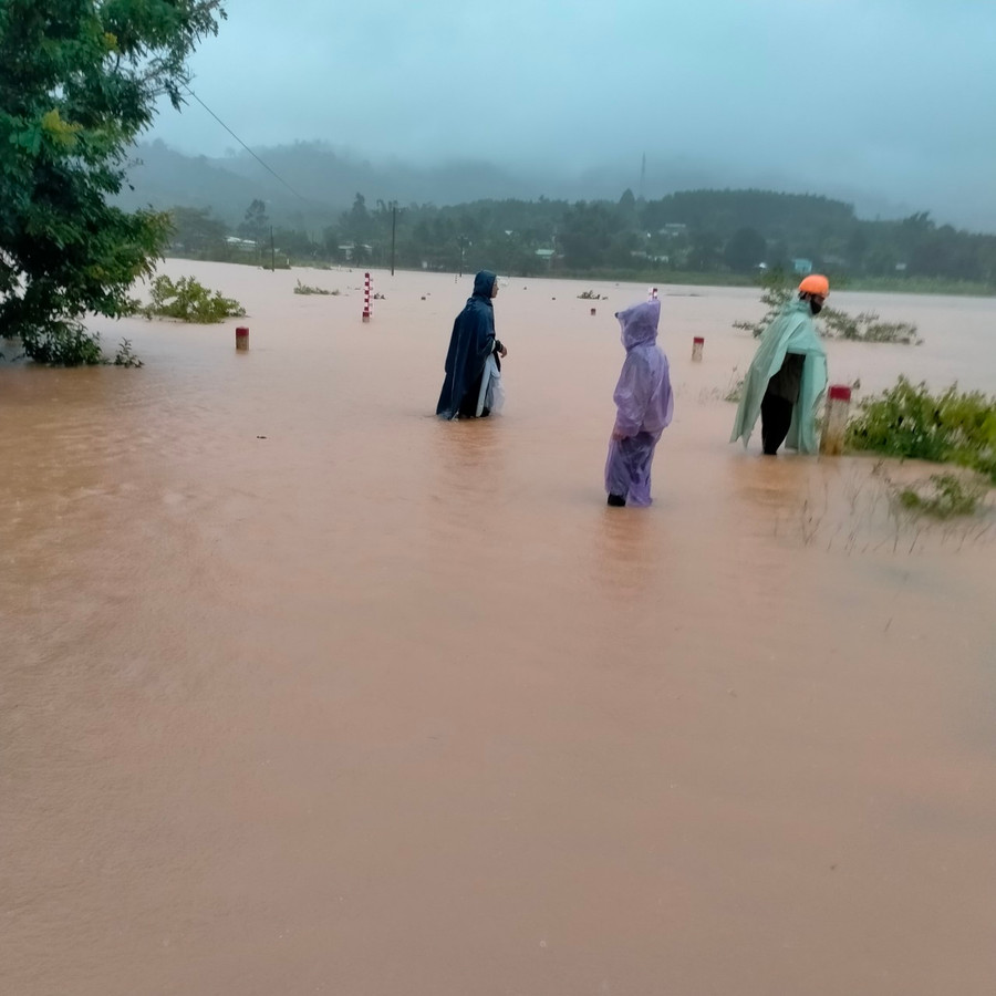 Do tác động của bão số 5, tỉnh Kon Tum có mưa lớn. Ảnh: Đài KTTV tỉnh Kon Tum