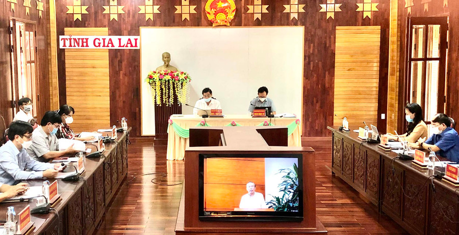 Quang cảnh tại điểm cầu tỉnh Gia Lai. Ảnh: Lê Nam