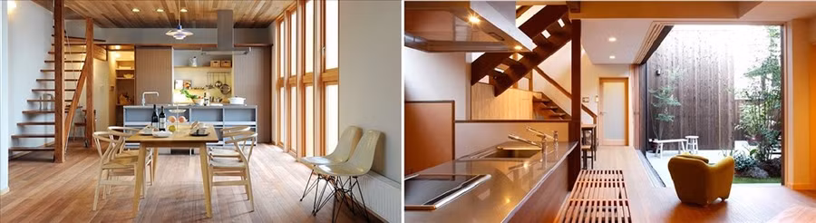 Nhà ở với không gian mở giúp không gian hòa hợp với thiên nhiên. Đồ họa: M.H