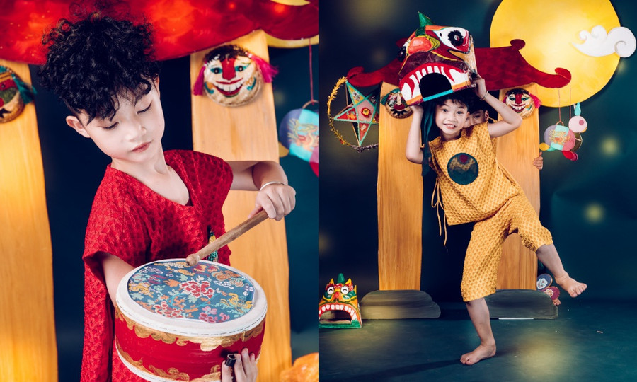 Dù còn khá nhỏ song mẫu nhí đã cho thấy được sự tự tin, biểu cảm tự nhiên trước ống kính. Ảnh: NVCC