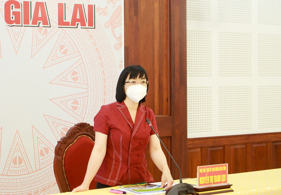 Phó Chủ tịch UBND tỉnh Nguyễn Thị Thanh Lịch kết luận hội nghị. Ảnh: Hồng Thi Phó Chủ tịch UBND tỉnh Nguyễn Thị Thanh Lịch kết luận hội nghị. Ảnh: Hồng Thi