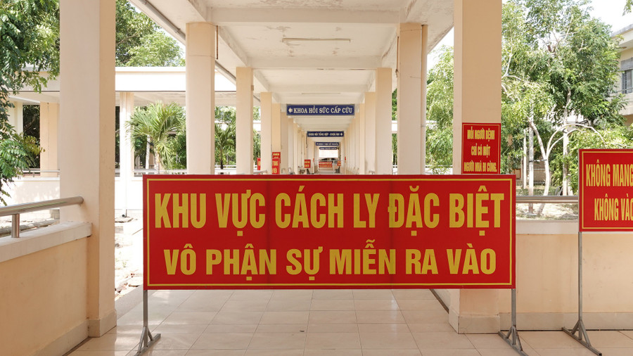 Một khu điều trị Covid-19 tại Bình Định. Ảnh: Hoàng Trọng