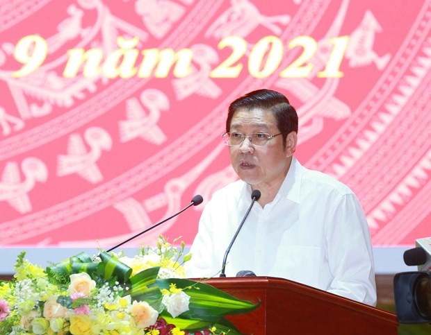 Ông Phan Đình Trạc, Ủy viên Bộ Chính trị, Bí thư Trung ương Đảng, Trưởng Ban Nội chính Trung ương phát biểu tại hội nghị. (Ảnh: Phương Hoa/TTXVN) Ông Phan Đình Trạc, Ủy viên Bộ Chính trị, Bí thư Trung ương Đảng, Trưởng Ban Nội chính Trung ương phát biểu tại hội nghị. (Ảnh: Phương Hoa/TTXVN)