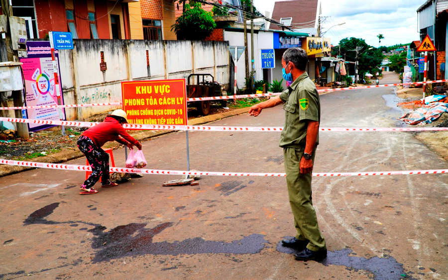 Đắk Mil đã phong tỏa toàn bộ các khu vực phát hiện ca bệnh.