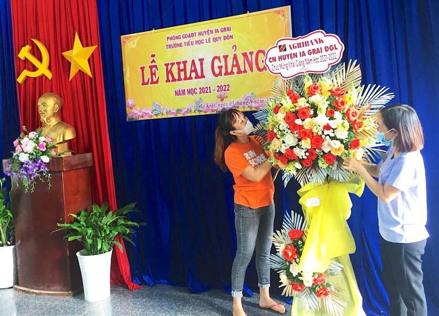 7- Trường Tiểu học Lê Quý Đôn (xã Ia Krai, huyện Ia Grai) đã hoàn tất các khâu chuẩn bị cần thiết cho lễ khai giảng “đặc biệt”. Ảnh: Trần Văn Chương.