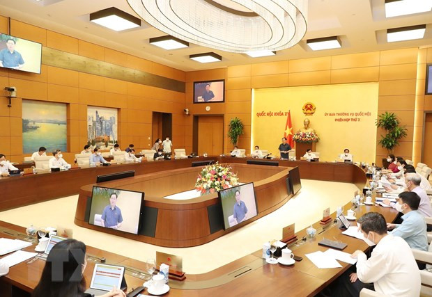 Quang cảnh phiên họp của Ủy ban Thường vụ Quốc hội. (Ảnh: Trọng Đức/TTXVN) Quang cảnh phiên họp của Ủy ban Thường vụ Quốc hội. (Ảnh: Trọng Đức/TTXVN)