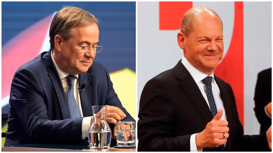  Ứng cử viên thủ tướng của CDU/CSU Armin Laschet và ứng cử viên của SDP Olaf Scholz. Ảnh: Reuters