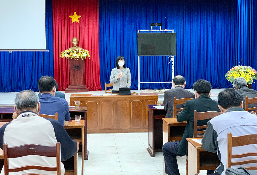 Phó Chủ tịch UBND tỉnh Nguyễn Thị Thanh Lịch kết luận buổi làm việc. Ảnh: Như Nguyện