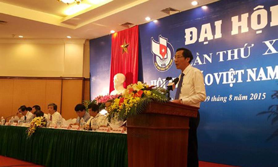 Đồng chí Thuận Hữu-Chủ tịch Hội Nhà báo Việt Nam phát biểu khai mạc Đại hội X. Ảnh: Ngọc Lành Đồng chí Thuận Hữu-Chủ tịch Hội Nhà báo Việt Nam phát biểu khai mạc Đại hội X. Ảnh: Ngọc Lành