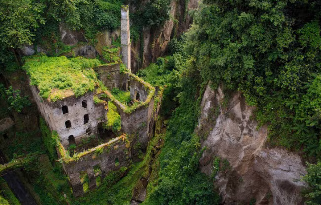  Thị trấn Sorrento ở Italia bị bỏ hoang từ lâu hiện được phủ một màu xanh của cây dại.