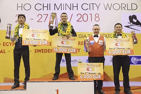Ba trong 4 danh hiệu cao nhất giải thuộc về các cơ thủ chủ nhà Việt Nam.