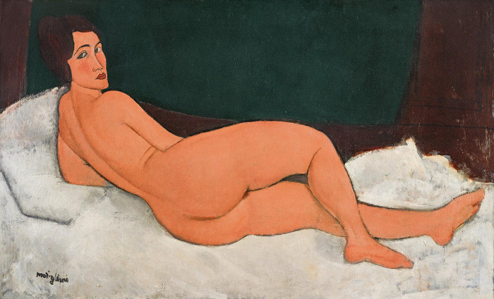 Bức Nu Couche (Sur Le Cote Gauche) của danh họa Amedeo Modigliani - Ảnh: AP Bức Nu Couche (Sur Le Cote Gauche) của danh họa Amedeo Modigliani - Ảnh: AP
