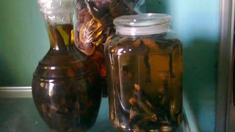 Quyền đã bóp cổ, bơm rượu mã tiền vào miệng để giết vợ. (Ảnh minh họa)