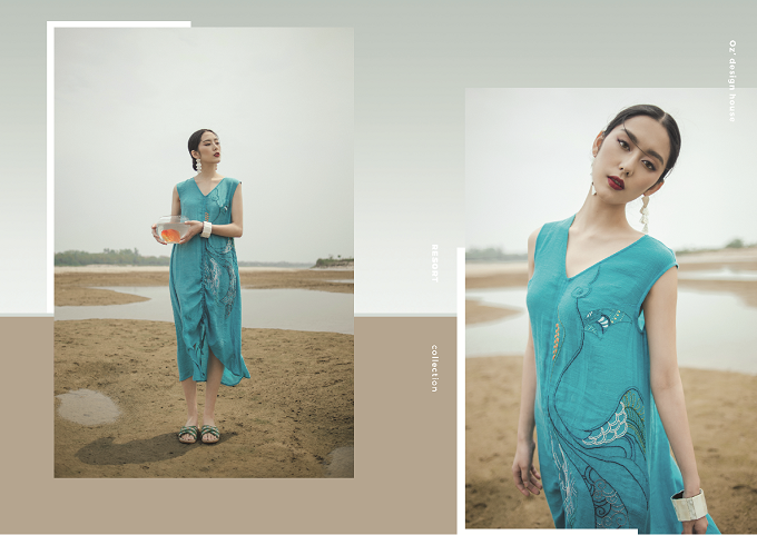 Bộ sưu tập gồm các thiết kế với đường nét phóng khoáng, tự do, thể hiện tinh thần tươi mới hòa quyện với mây trời, cỏ cây.