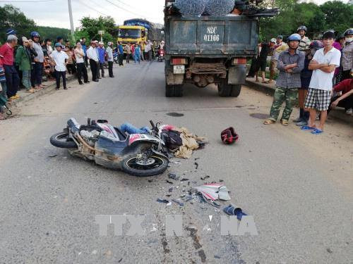 Hiện trường vụ tai nạn.