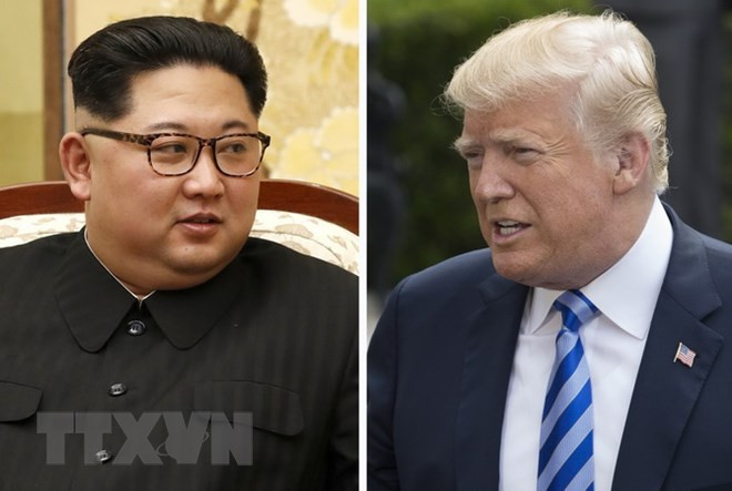  Nhà lãnh đạo Triều Tiên Kim Jong-un (trái) và Tổng thống Mỹ Donald Trump (phải). (Nguồn: EPA-EFE/TTXVN)
