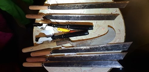 Số vũ khí bị thu giữ.