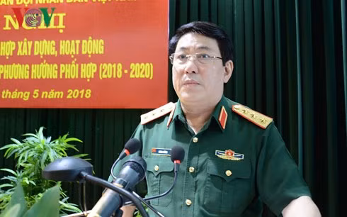 Thượng tướng Lương Cường, Bí thư Trung ương Đảng, Ủy viên Thường vụ Quân ủy Trung ương, Chủ nhiệm Tổng cục Chính trị Quân đội nhân dân Việt Nam chủ trì Hội nghị.