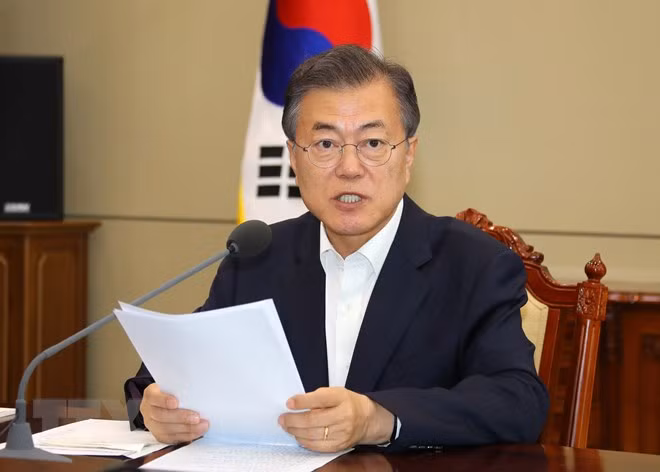 Tổng thống Hàn Quốc Moon Jae-in.