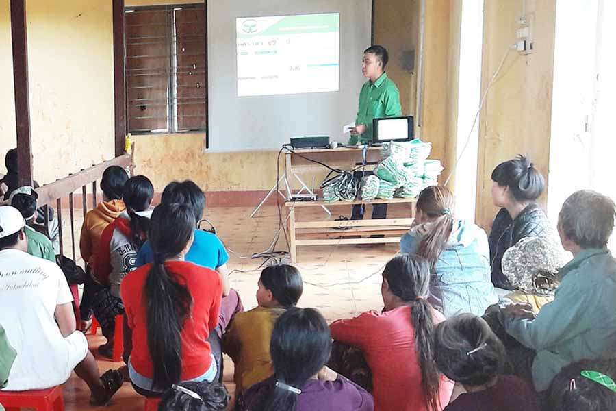  Nông dân làng 3 làng: Chợt, Krối, Kbang tham gia tập huấn. Ảnh: Hà Tây 