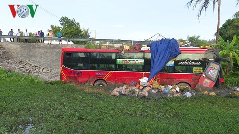 Hiện trường vụ tai nạn khiến 4 người bị thương.