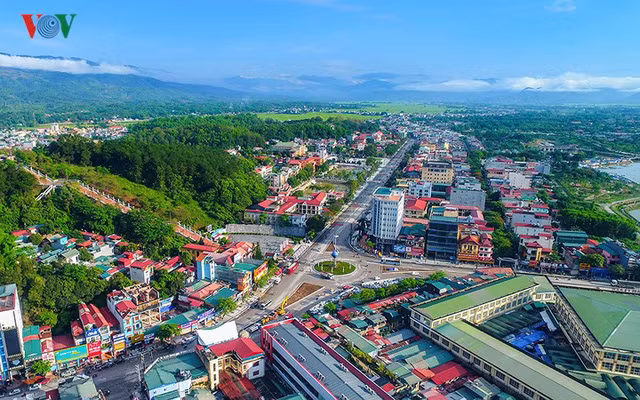 Trung tâm thành phố Điện Biên Phủ.