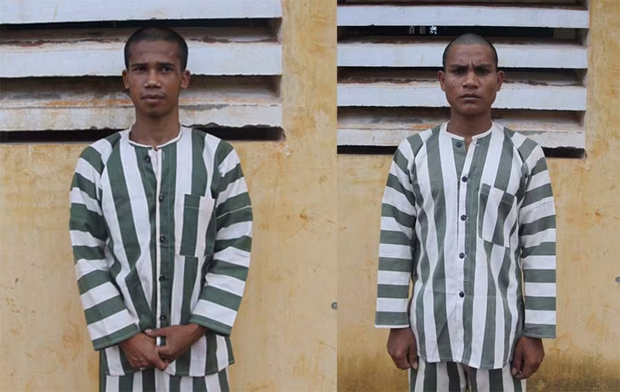  Hai đối tượng Khem (trái) và Hlưnh. Ảnh: Văn Ngọc