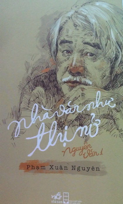 Bìa cuốn "Nhà văn như Thị Nở" của Phạm Xuân Nguyên.  Bìa cuốn