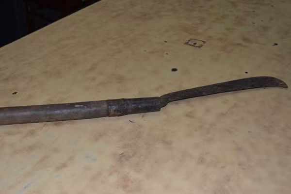 Hung khí các đối tượng dùng gây án. Ảnh: Tiến Dũng