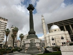 Khu phố al-Marjeh - nơi xảy ra vụ đánh bom.