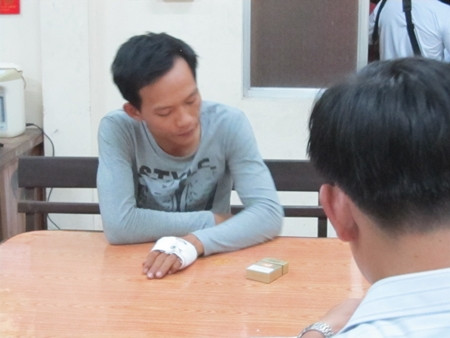 Đối tượng Đặng Văn Bình tại cơ quan Công an Q. Sơn Trà