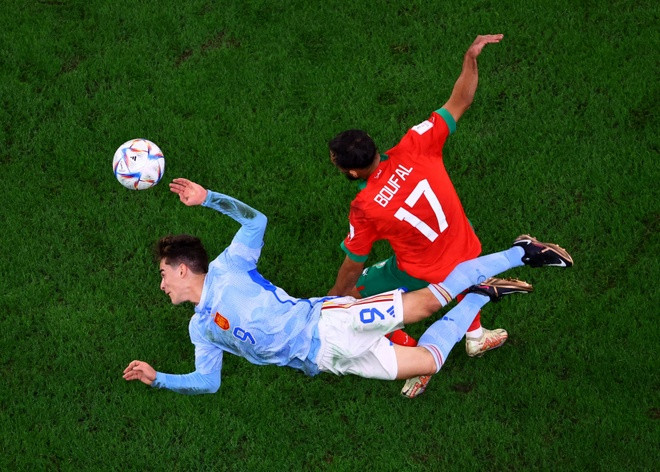 Các cầu thủ Morocco đã chơi pressing một cách quyết liệt. Ảnh: FIFA