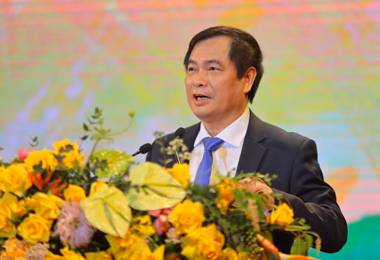 Đồng chí Phan Xuân Thủy-Phó trưởng Ban Tuyên giáo Trung ương phát biểu ý kiến tại hội thi. Ảnh: Tuân Hương