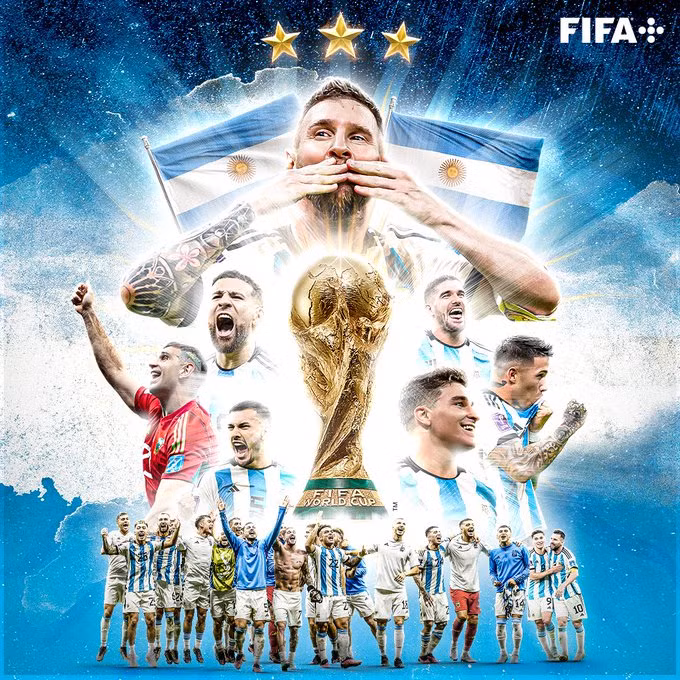 Chức vô địch đã gọi tên Argentina. Ảnh: FIFA