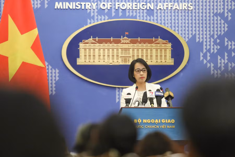Phó phát ngôn Bộ Ngoại giao Việt Nam Phạm Thu Hằng. Ảnh: Đậu Tiến Đạt