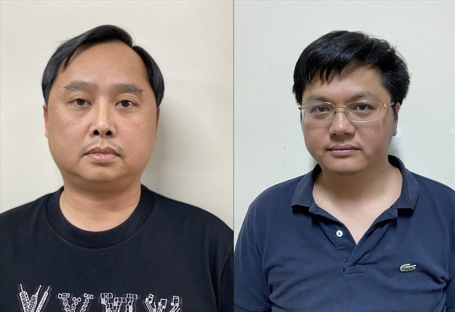 Với sự trợ giúp của Đỗ Đức Nam (phải), ông chủ Louis Holdings Đỗ Thành Nhân (trái) đã thao túng, đẩy giá 2 mã cổ phiếu lên gấp hàng chục lần. Ảnh: Bộ Công an Với sự trợ giúp của Đỗ Đức Nam (phải), ông chủ Louis Holdings Đỗ Thành Nhân (trái) đã thao túng, đẩy giá 2 mã cổ phiếu lên gấp hàng chục lần. Ảnh: Bộ Công an