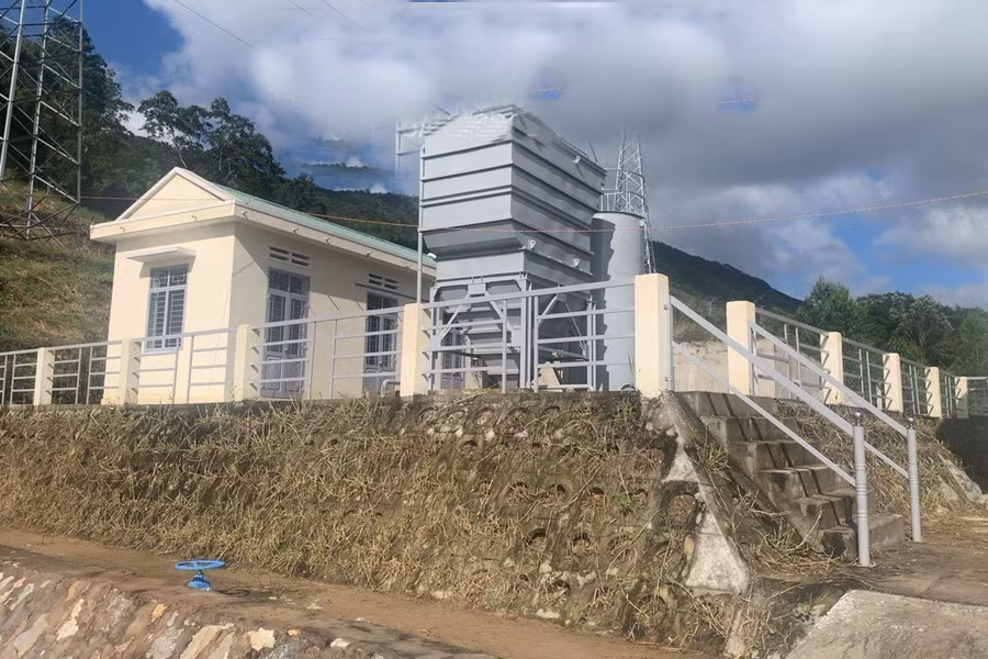 Công trình cấp nước sạch nông thôn tại xã Hà Tam. Ảnh: Ngọc Sang