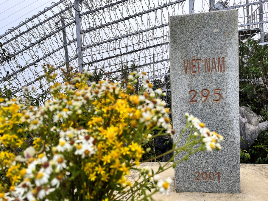 Mốc giới số 295 là mốc đơn, loại nhỏ, làm bằng đá hoa cương, đặt trên đỉnh núi, có độ cao là 2.150,06 m, tọa độ địa lý 23°06’54,182” vĩ độ Bắc - 104°48’04,109” kinh độ Đông.