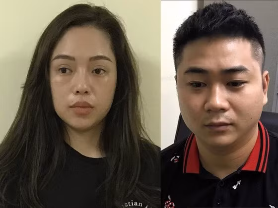  Bị cáo Nguyễn Thị Hương Ly và Nguyễn Đức Mạnh. Ảnh: Công an cung cấp