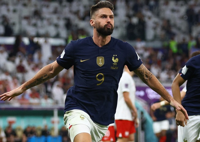 Giroud đã mở tỷ số cho đội tuyển Pháp với cú dứt điểm tinh tế. Ảnh: FIFA