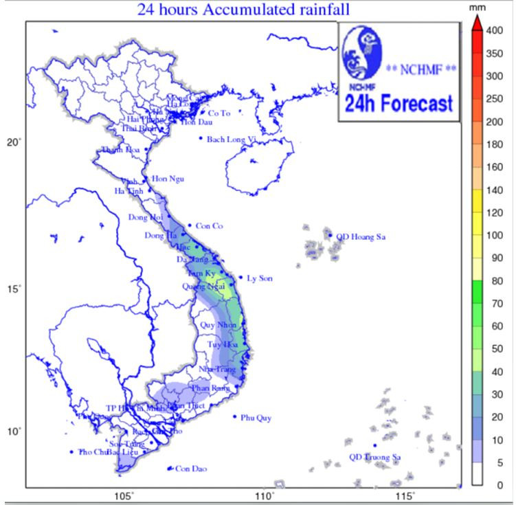 Cảnh báo mưa lớn cục bộ, lốc, sét và gió giật mạnh ở Tây Nguyên. Ảnh nguồn Trung tâm Khí tượng Thủy văn Quốc gia