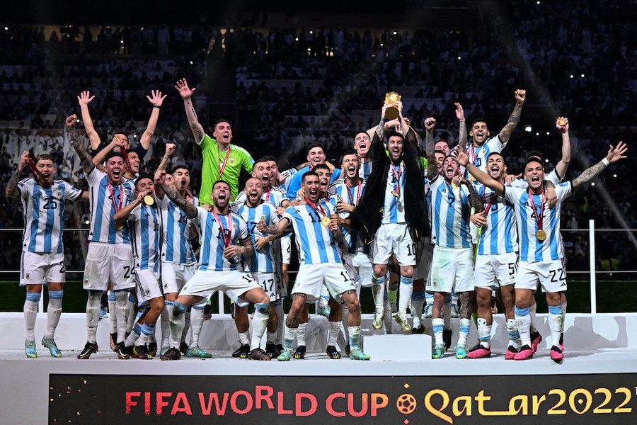 Argentina và Messi nhận thưởng khủng sau khi lên ngôi vô địch World Cup 2022. Ảnh: AFP