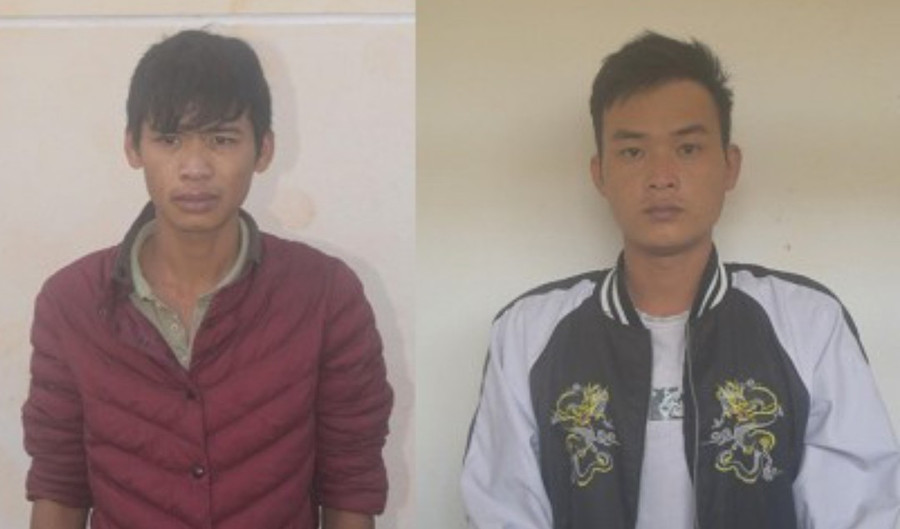 Đối tượng Vũ (bìa trái) và Thắng. Ảnh: Công an huyện Chư Pưh cung cấp Đối tượng Vũ (bìa trái) và Thắng. Ảnh: Công an huyện Chư Pưh cung cấp
