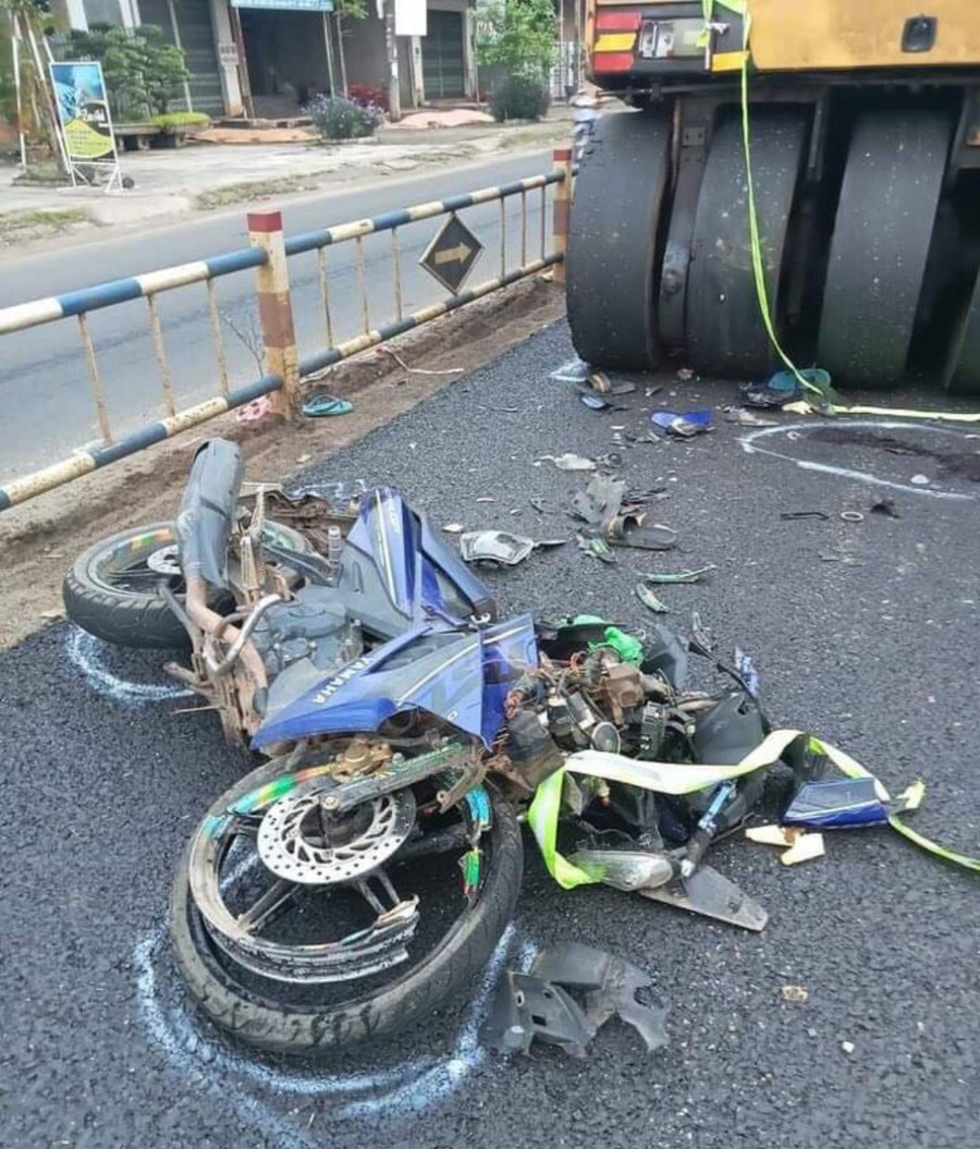 Hiện trường vụ tai nạn giao thông. Ảnh: Người dân cung cấp Hiện trường vụ tai nạn giao thông. Ảnh: Người dân cung cấp