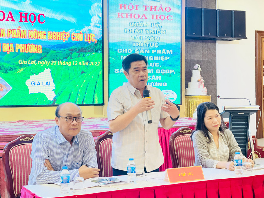 Ông Nguyễn Nam Hải-Giám đốc Sở KH-CN Gia Lai phát biểu tại hội thảo. Ảnh: Trần Dung Ông Nguyễn Nam Hải-Giám đốc Sở KH-CN Gia Lai phát biểu tại Hội thảo. Ảnh: Trần Dung