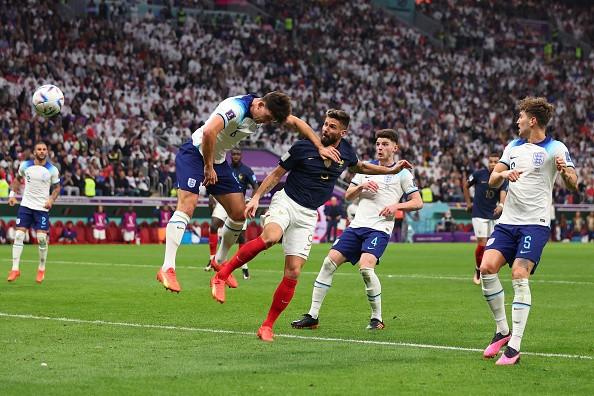 Bàn thắng của Giroud đã đưa đội tuyển Pháp vào bán kết. Ảnh: FIFA