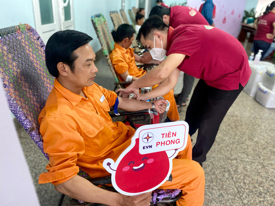 Gần 170 cán bộ, công nhân, người lao động Công ty Điện lực Gia Lai hưởng ứng "Tuần lễ hồng EVN lần thứ VIII". Ảnh: Hà Duy Gần 170 cán bộ, công nhân, người lao động Công ty Điện lực Gia Lai hưởng ứng