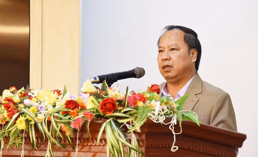 Phó Bí thư Thường trực Tỉnh ủy Châu Ngọc Tuấn phát biểu chỉ đạo tại hội nghị. Ảnh Đức Thụy Phó Bí thư Thường trực Tỉnh ủy Châu Ngọc Tuấn phát biểu chỉ đạo tại hội nghị. Ảnh Đức Thụy