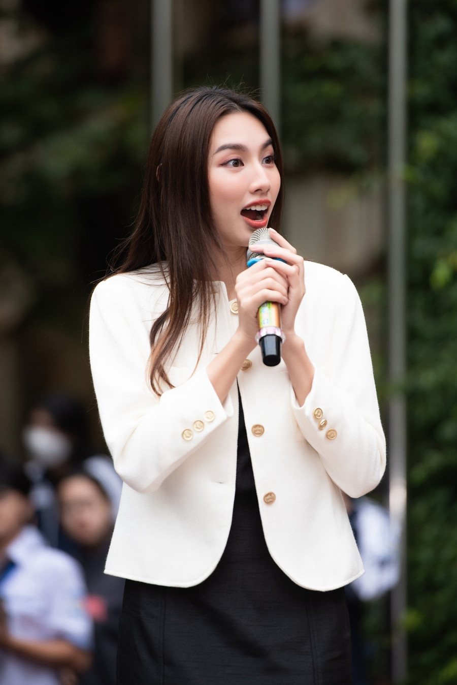 Hoa hậu Thùy Tiên tất bật với các công việc trong và ngoài nước. Ảnh: FB NV