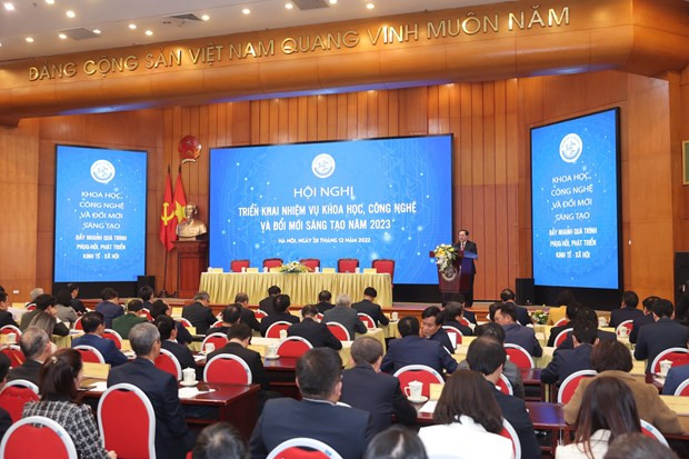  Hội nghị triển khai nhiệm vụ khoa học, công nghệ và đổi mới sáng tạo năm 2023. (Ảnh: Minh Sơn/Vietnam+)